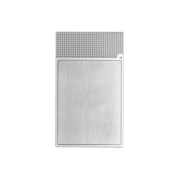 S.T. Dupont Ligne 2 Micro Diamond Head Brushed Platinum Lighter