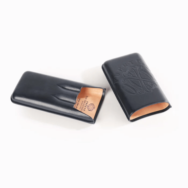 Blue Leather Cigar Case