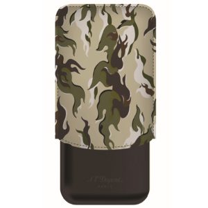 S.T. Dupont Leather Cigar Case Camo Green